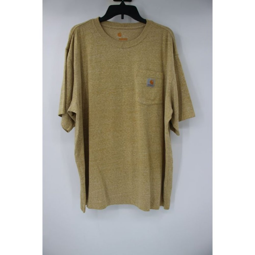 Carhartt Men's XL Loose Fit Heavyweight‎ Pocket T-Shirt Golden Haze Snow Heather